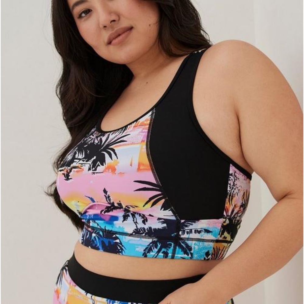 Torrid Active Wireless Racerback Bikini Top & High Rise Swim Bottom - Picture 4 of 6